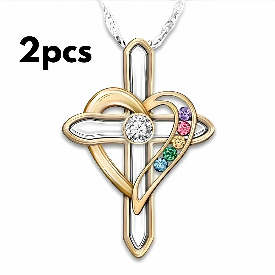Gemstone Cross Pendant