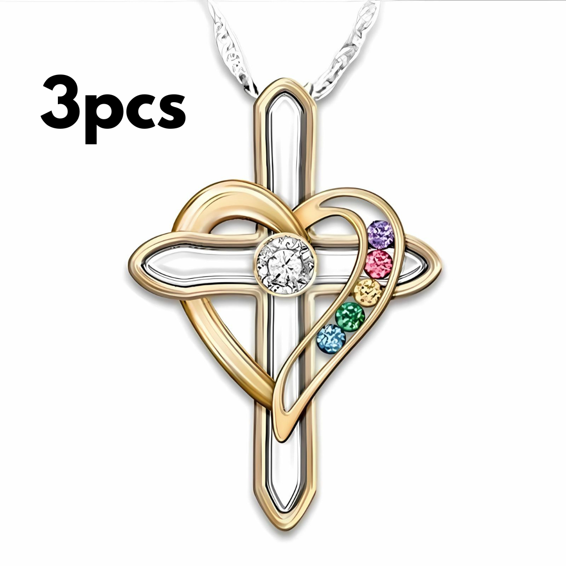Gemstone Cross Pendant