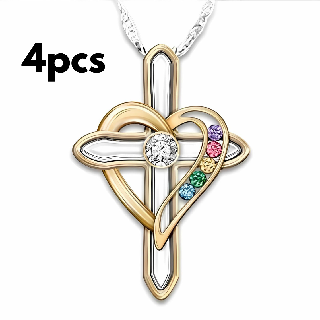 Gemstone Cross Pendant