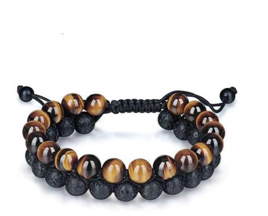 Tiger's Eye Lava Stone Bracelet