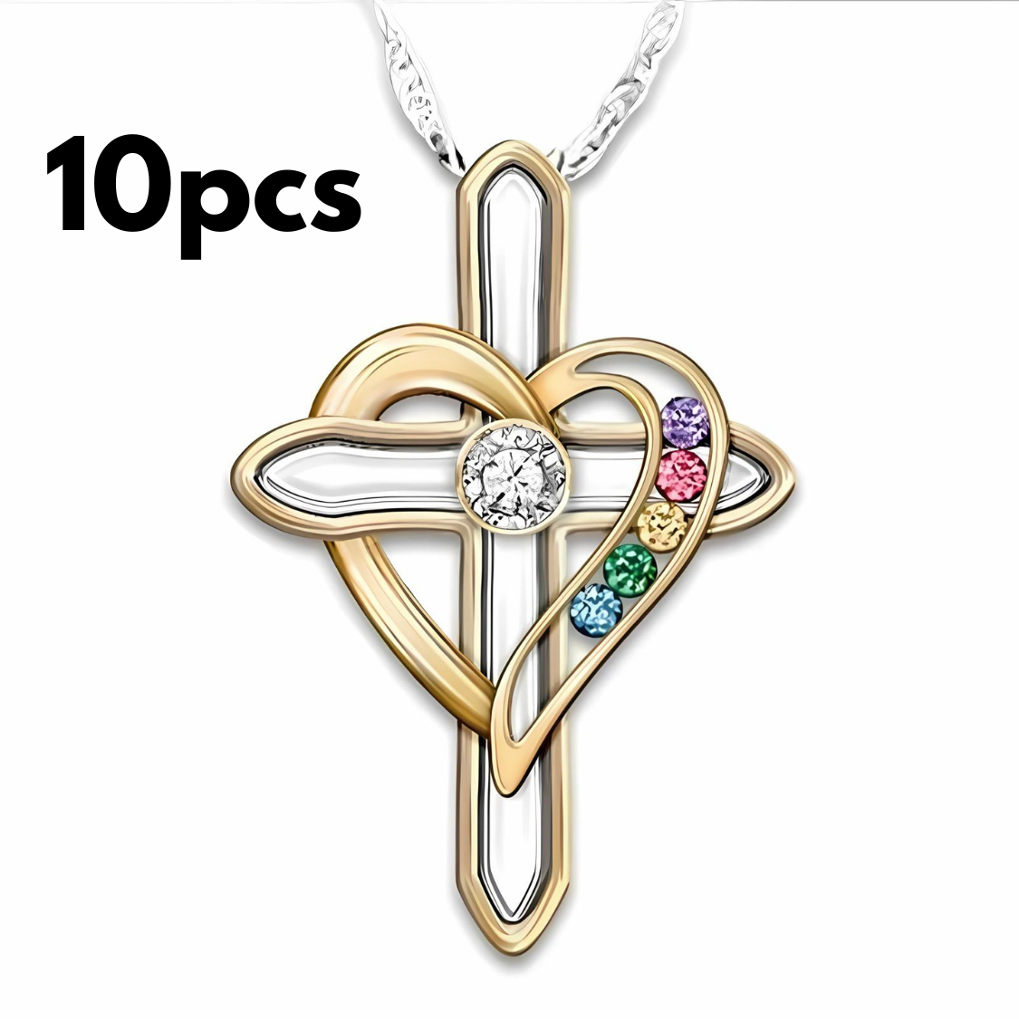 Gemstone Cross Pendant