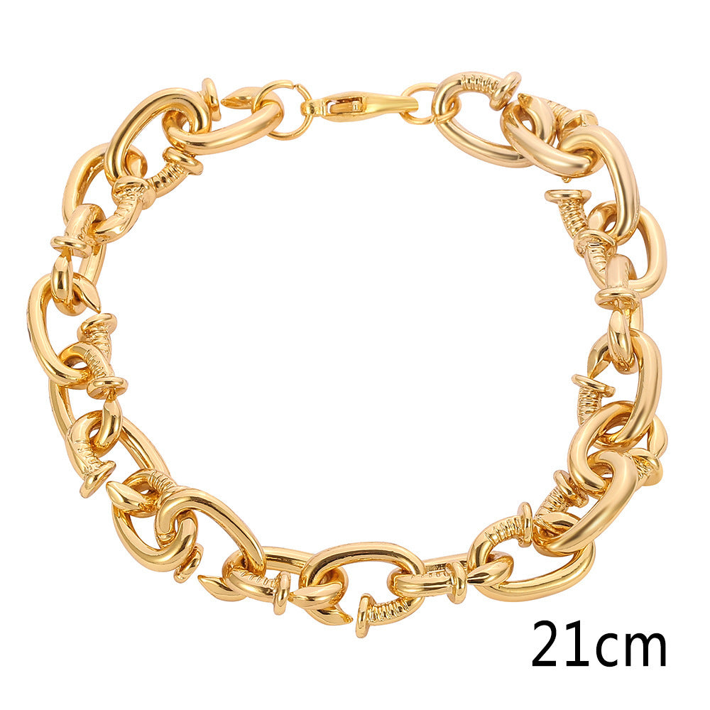 Cuban Nail Chain Bracelet