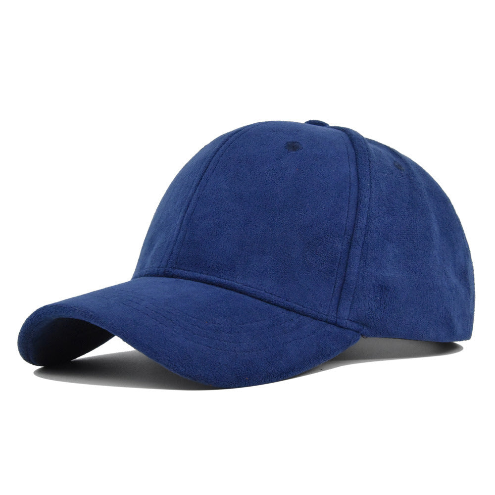 Suede Solid Color Soft Top Baseball Cap
