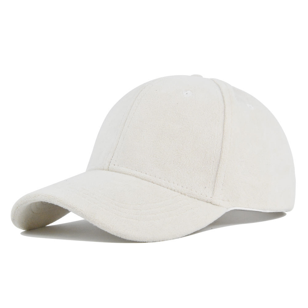 Suede Solid Color Soft Top Baseball Cap