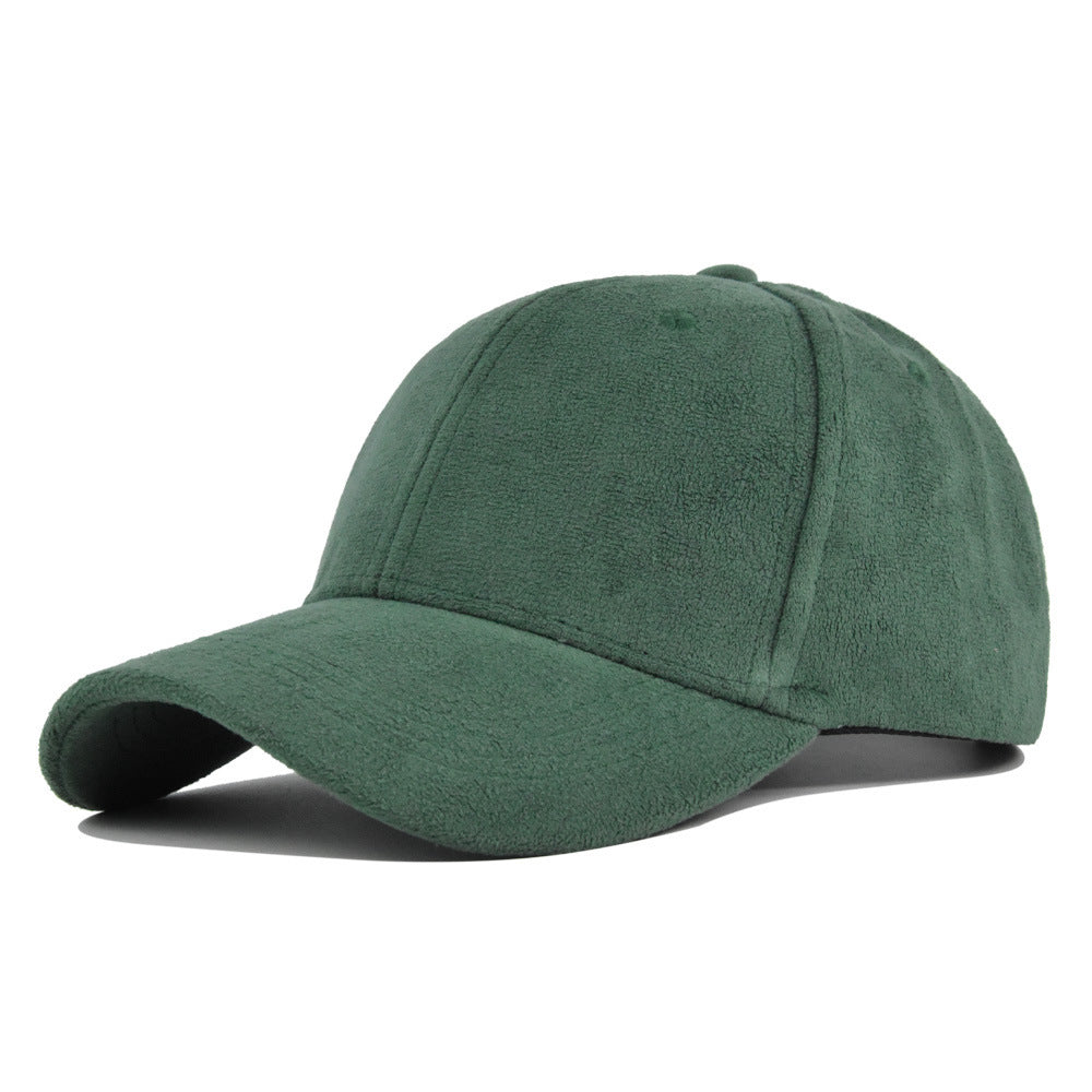 Suede Solid Color Soft Top Baseball Cap