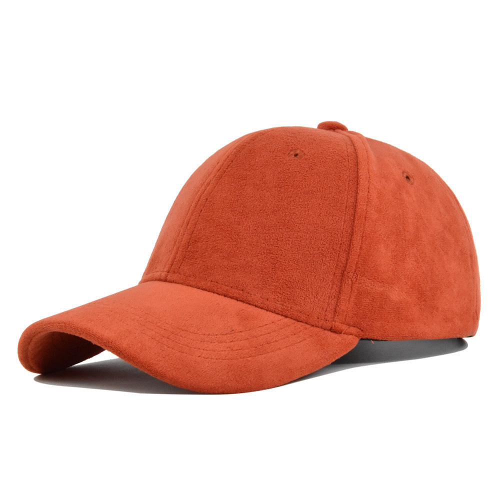 Suede Solid Color Soft Top Baseball Cap