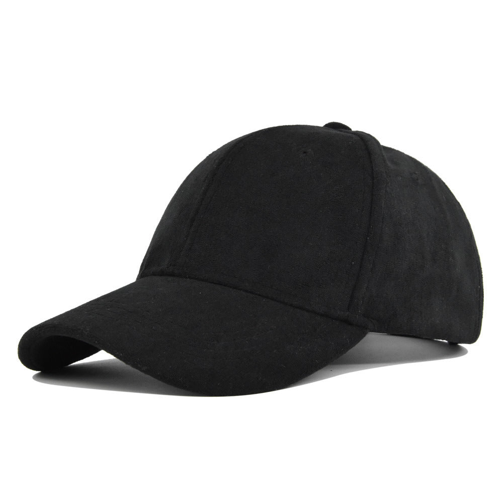 Suede Solid Color Soft Top Baseball Cap