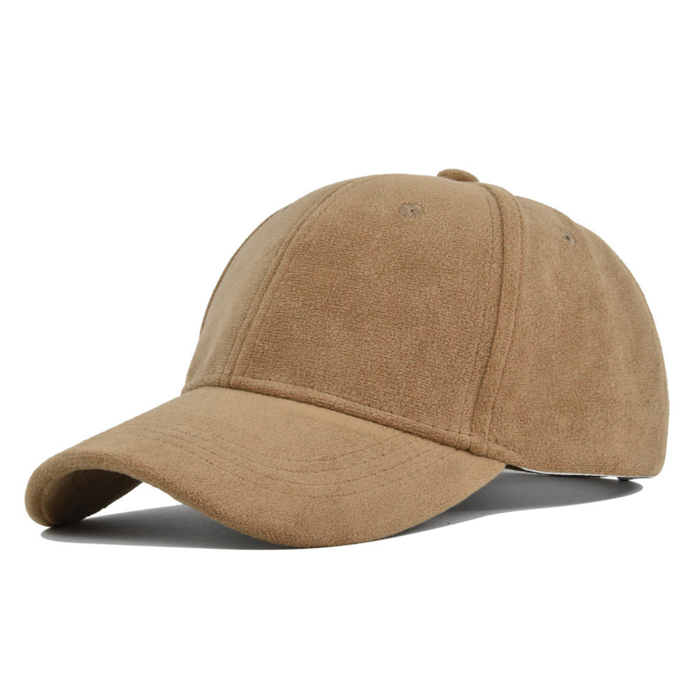 Suede Solid Color Soft Top Baseball Cap