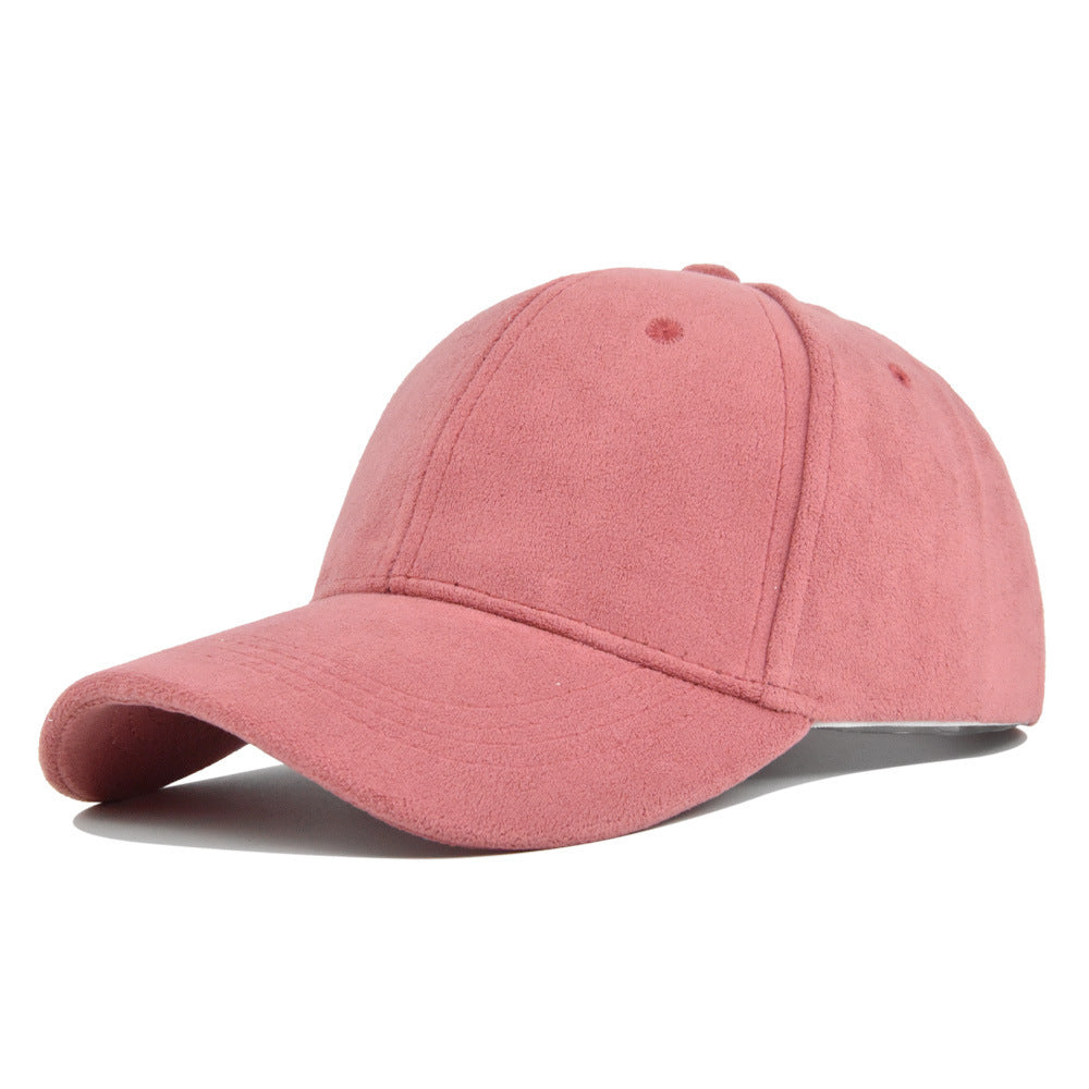 Suede Solid Color Soft Top Baseball Cap