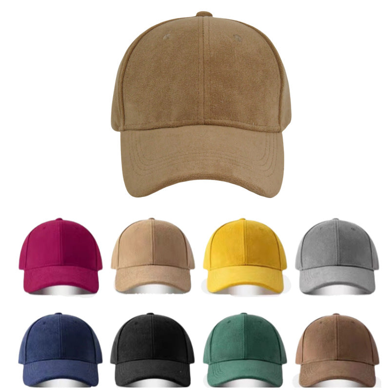 Suede Solid Color Soft Top Baseball Cap