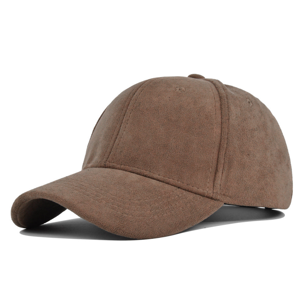 Suede Solid Color Soft Top Baseball Cap