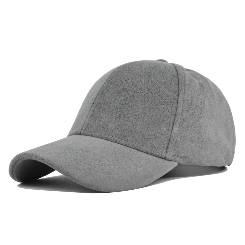 Suede Solid Color Soft Top Baseball Cap