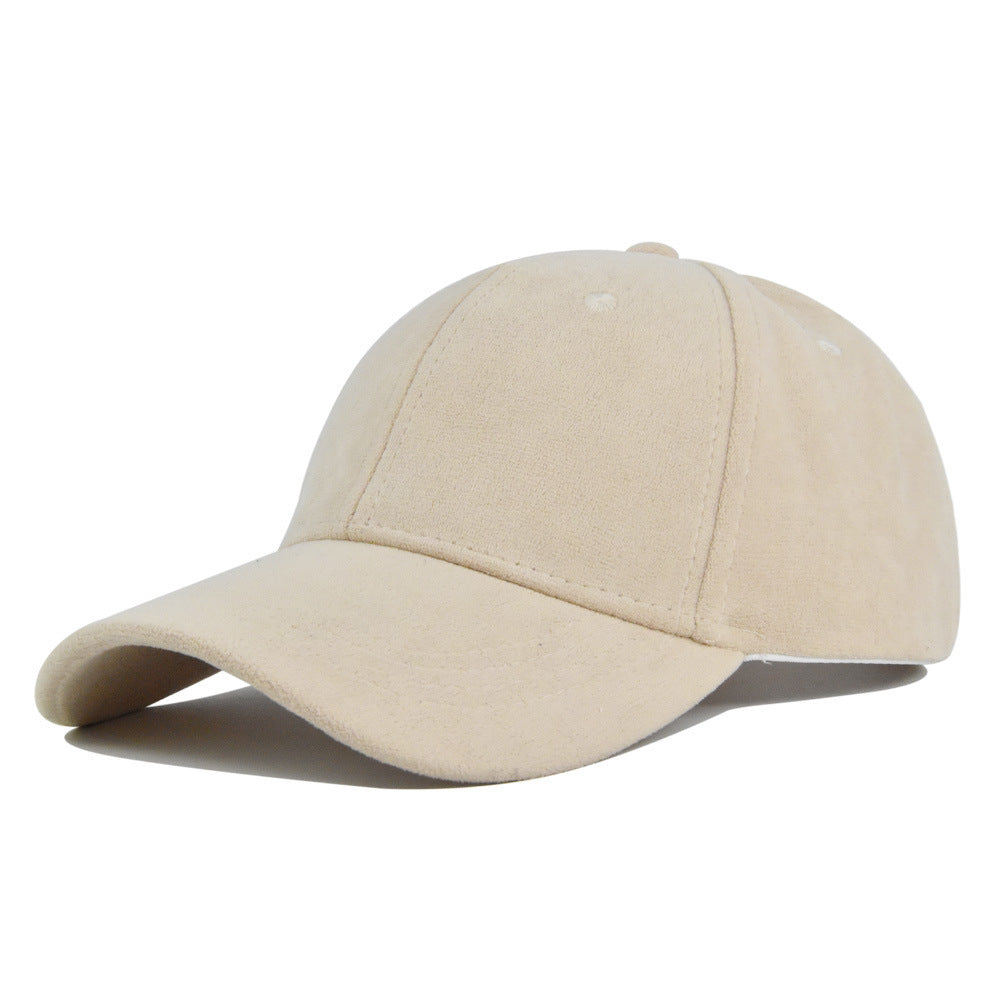 Suede Solid Color Soft Top Baseball Cap