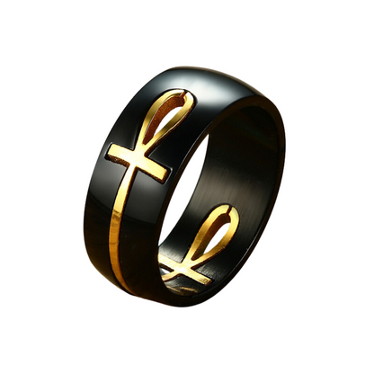 Egyptian Cross Stainless Steel Ring