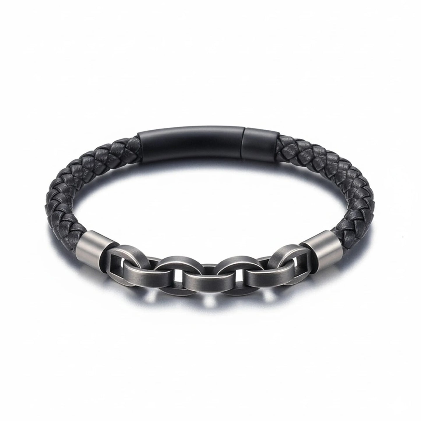 Norge Begir Chain and Leather Bracelet