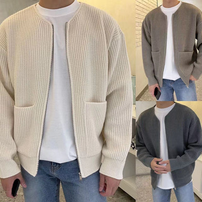 Zipped Knitted Sweatshirt