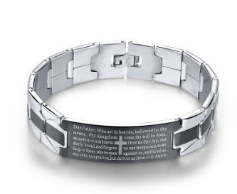 Cross Bible Stainless Steel Bracelet