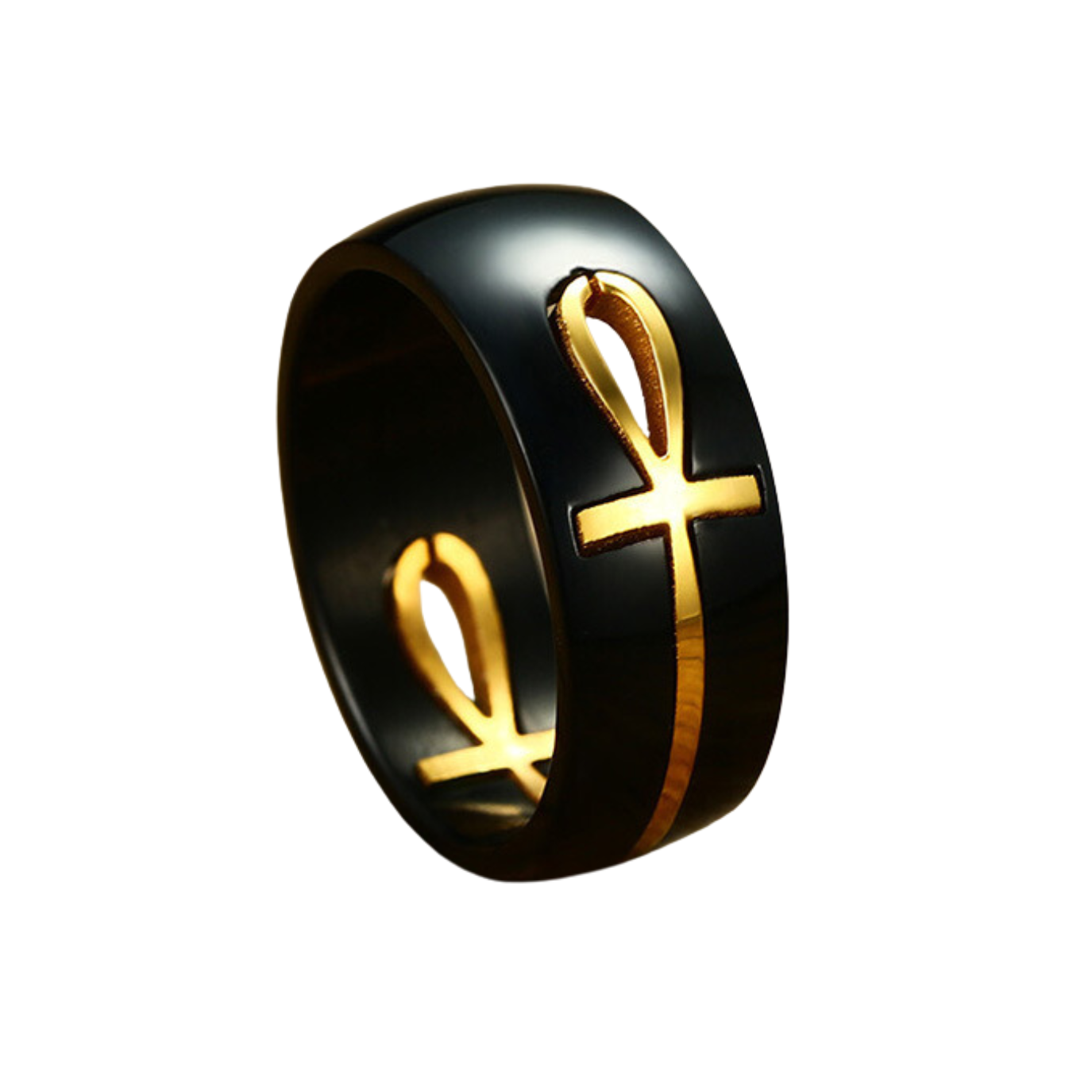 Egyptian Cross Stainless Steel Ring