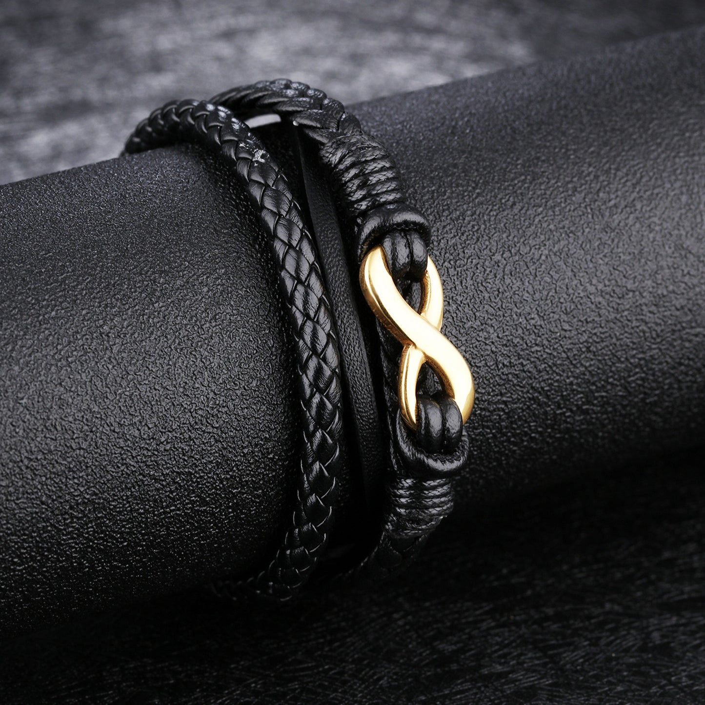 Vintage Eight Leather Bracelet