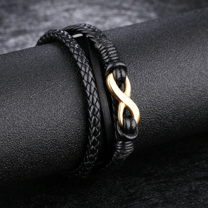 Vintage Eight Leather Bracelet