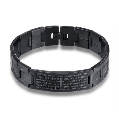 Cross Bible Stainless Steel Bracelet