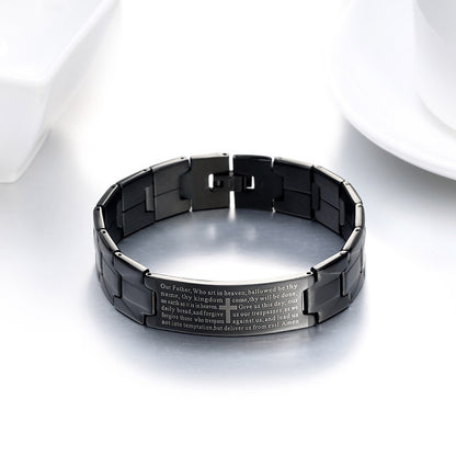 Cross Bible Stainless Steel Bracelet