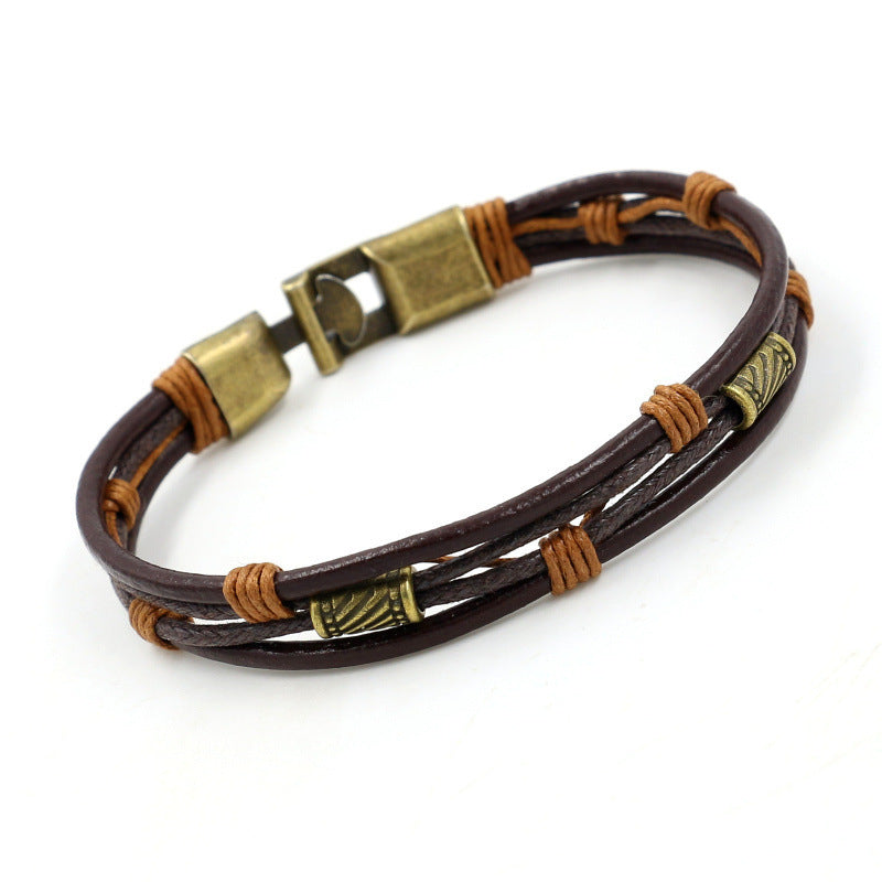 Retro Braided Leather Bracelet