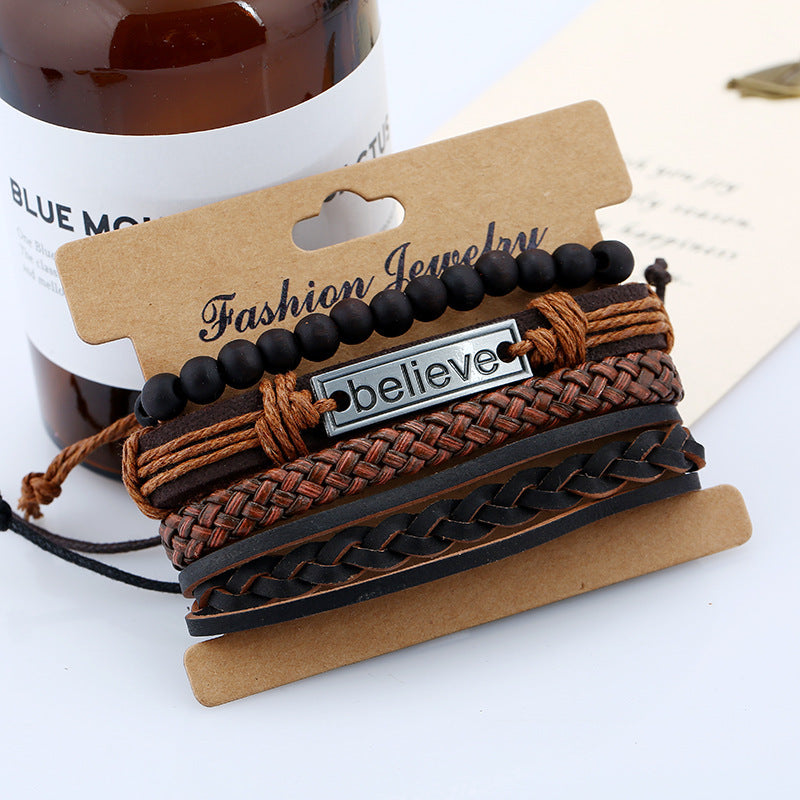 Believe Leather Bracelet