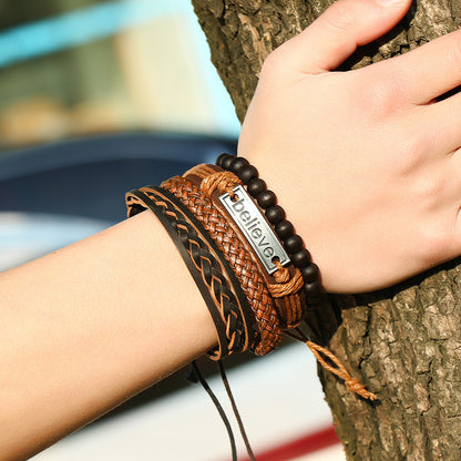 Believe Leather Bracelet