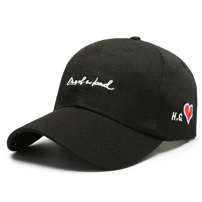 Heart Embroidered Baseball Cap