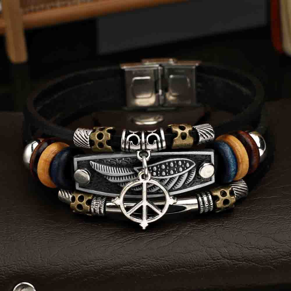 Peace Eagle Woven Beaded Bracelet