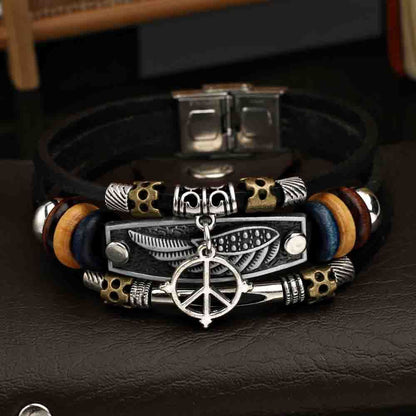 Peace Eagle Woven Beaded Bracelet