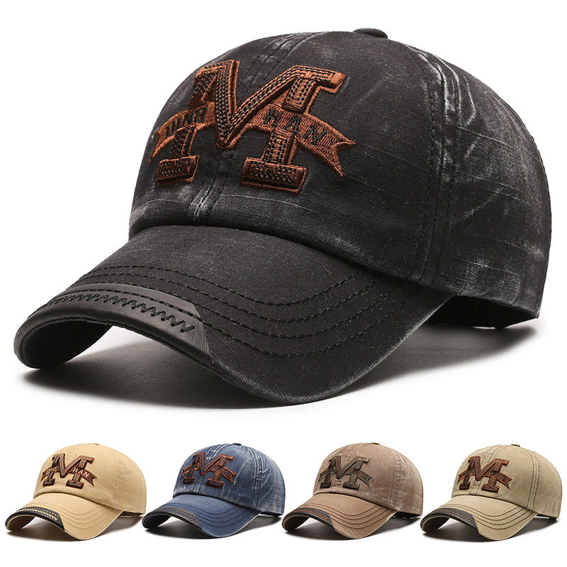 American M Washed Denim Baseball Cap