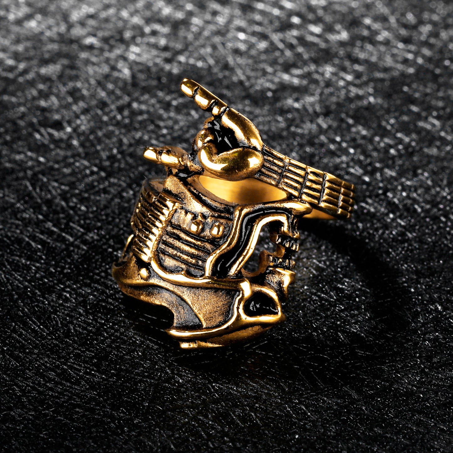 Hip Hop Skull Guitar Ring