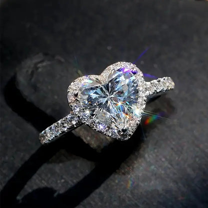 Zircon Heart Ring