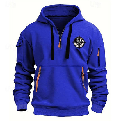 American Flag Star Badge Sports Hoodie