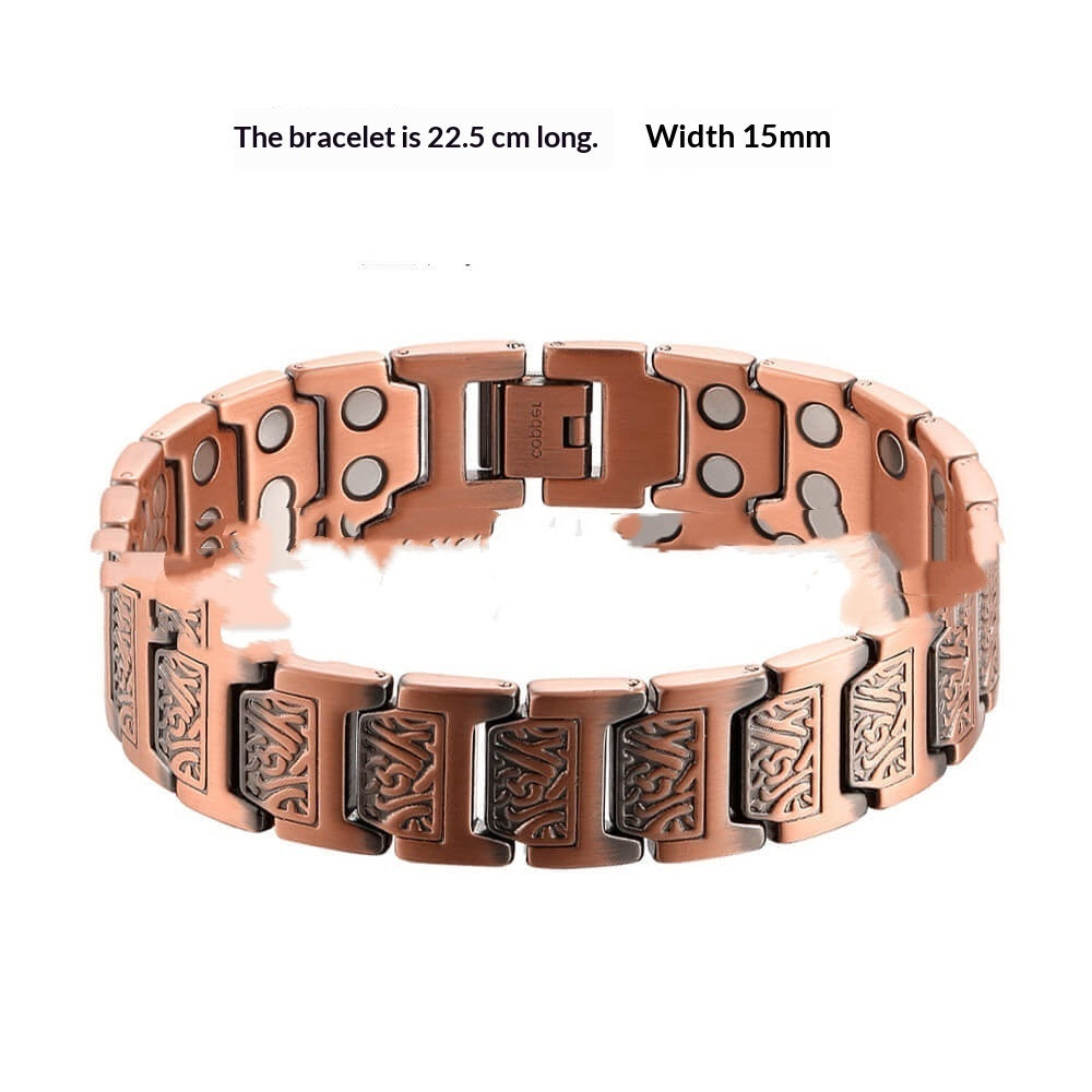 Retro Red Copper Magnetic Bracelet