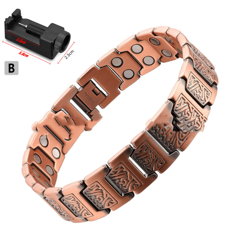 Retro Red Copper Magnetic Bracelet