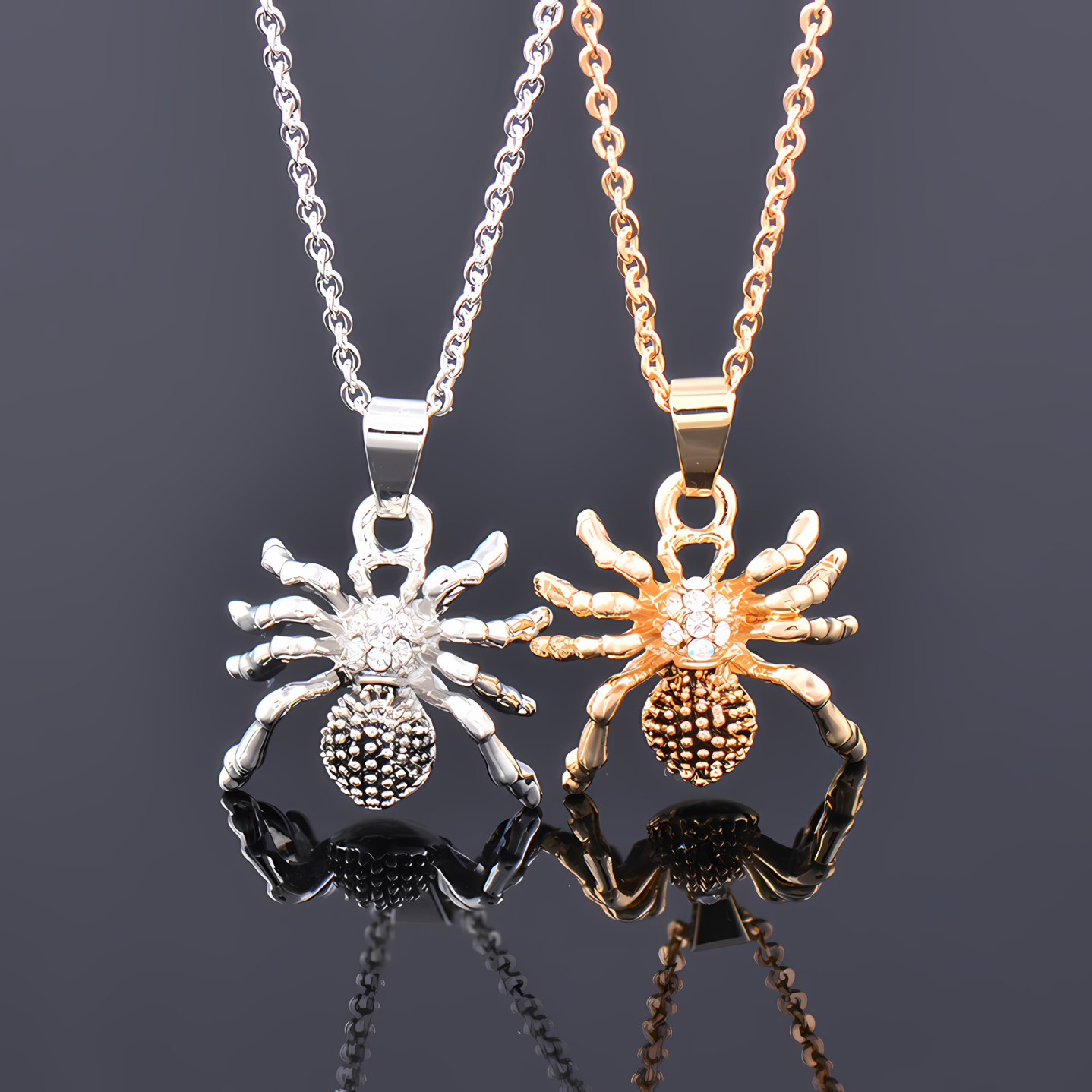 Titanium Spider Necklace