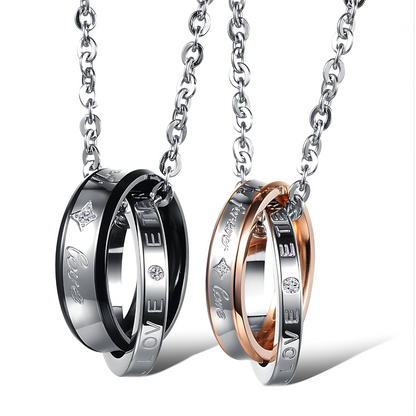 Double Ring Love Eternal Pendant