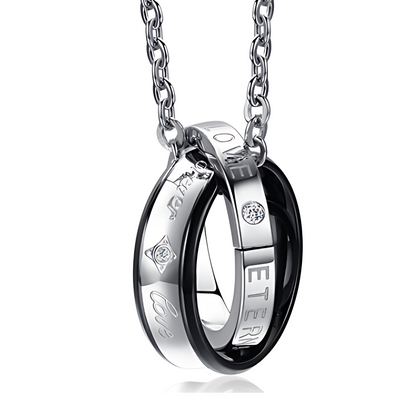 Double Ring Love Eternal Pendant