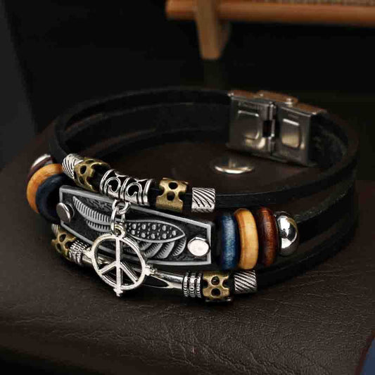 Peace Eagle Woven Beaded Bracelet