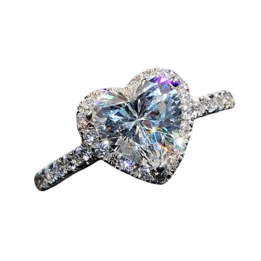 Zircon Heart Ring