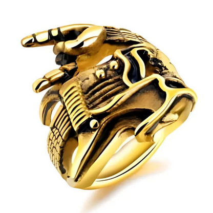 Hip Hop Skull Guitar Ring