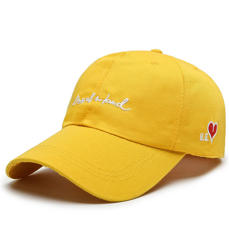 Heart Embroidered Baseball Cap