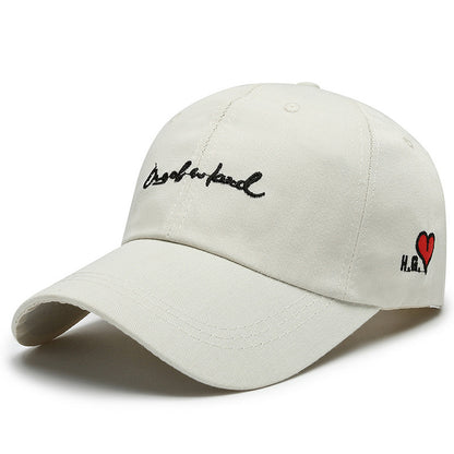 Heart Embroidered Baseball Cap