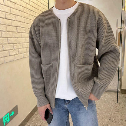 Zipped Knitted Sweatshirt