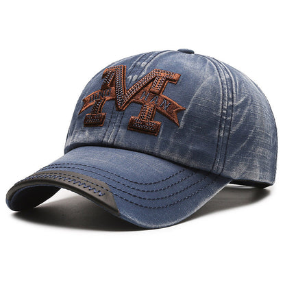 American M Washed Denim Baseball Cap