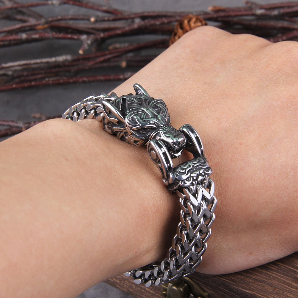 Viking Punk Bracelet in Silver