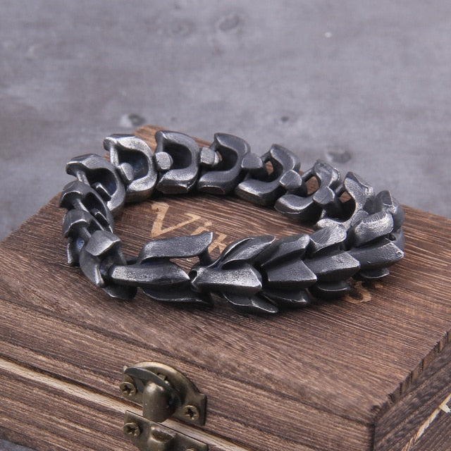 Viking Punk Bracelet in Black